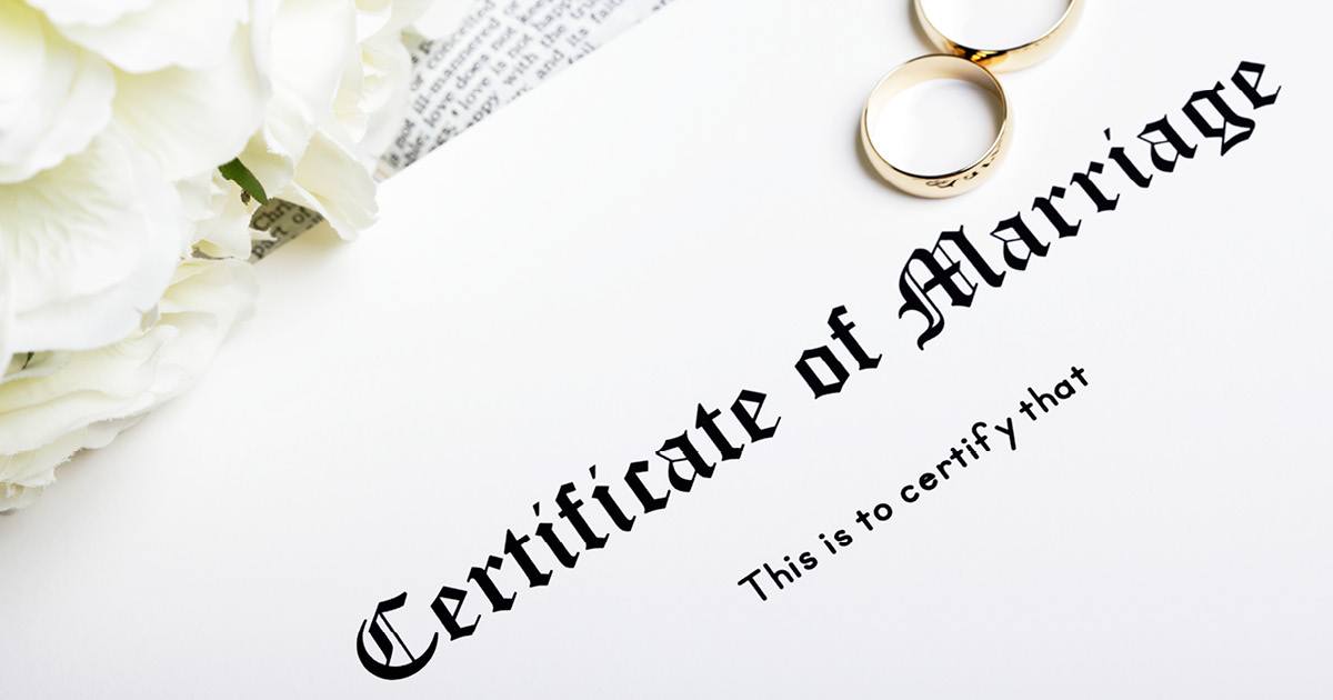 Certified Marriage Certificate