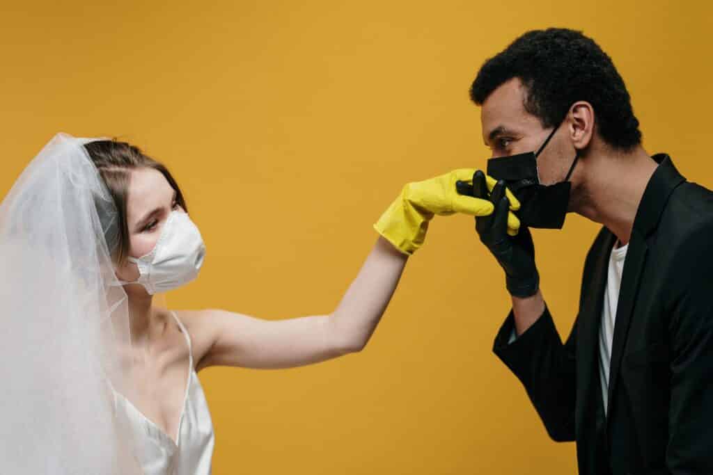 bride and groom feeling sick on a wedding day