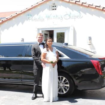 las vegas wedding limo wedding drive up